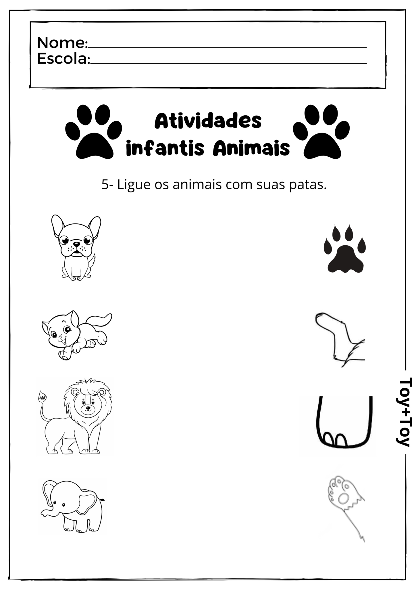 Atividades Infantis Animais Toy Toy