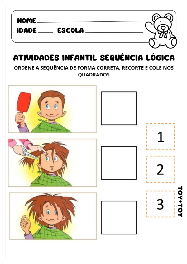 Atividades Infantil Sequ Ncia L Gica Toy Toy