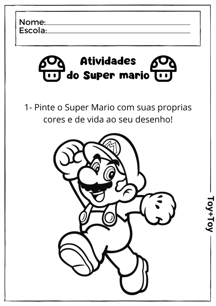 Super Mario – Bowser 01 – Imagens para Colorir