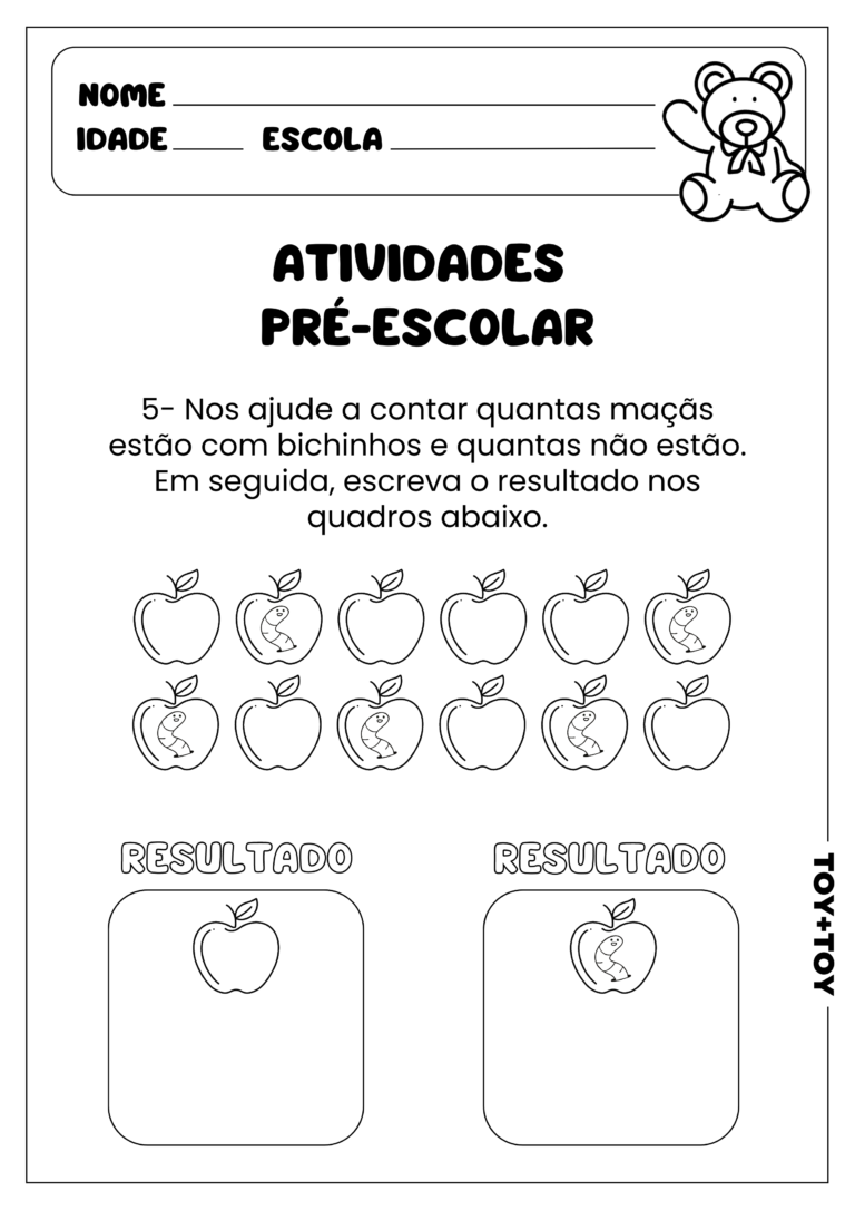 Atividades pré-escola - TOY + TOY