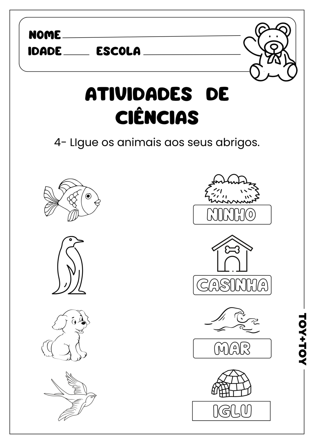 Atividades de Ciências - TOY + TOY