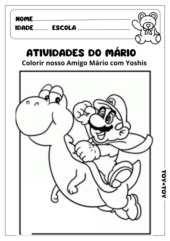 atividade colorir mario