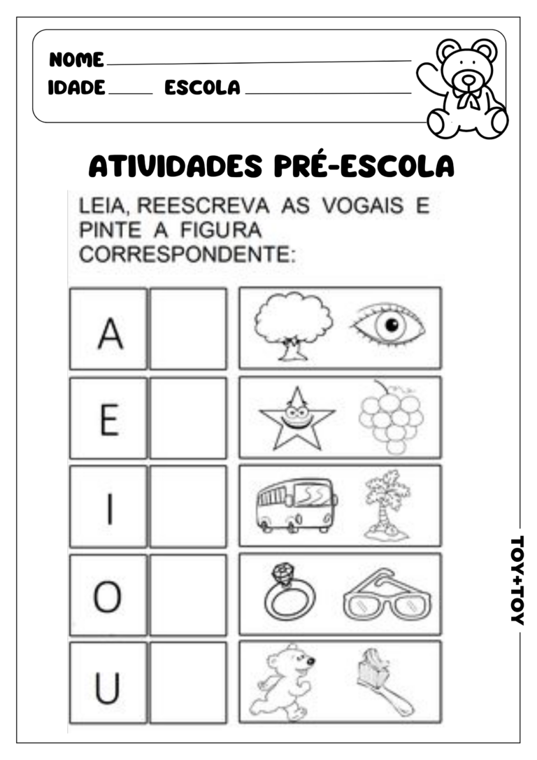 Atividades Pré-escola - TOY + TOY