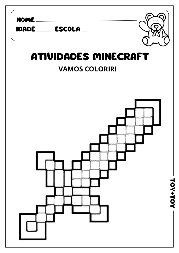 atividades minecraft