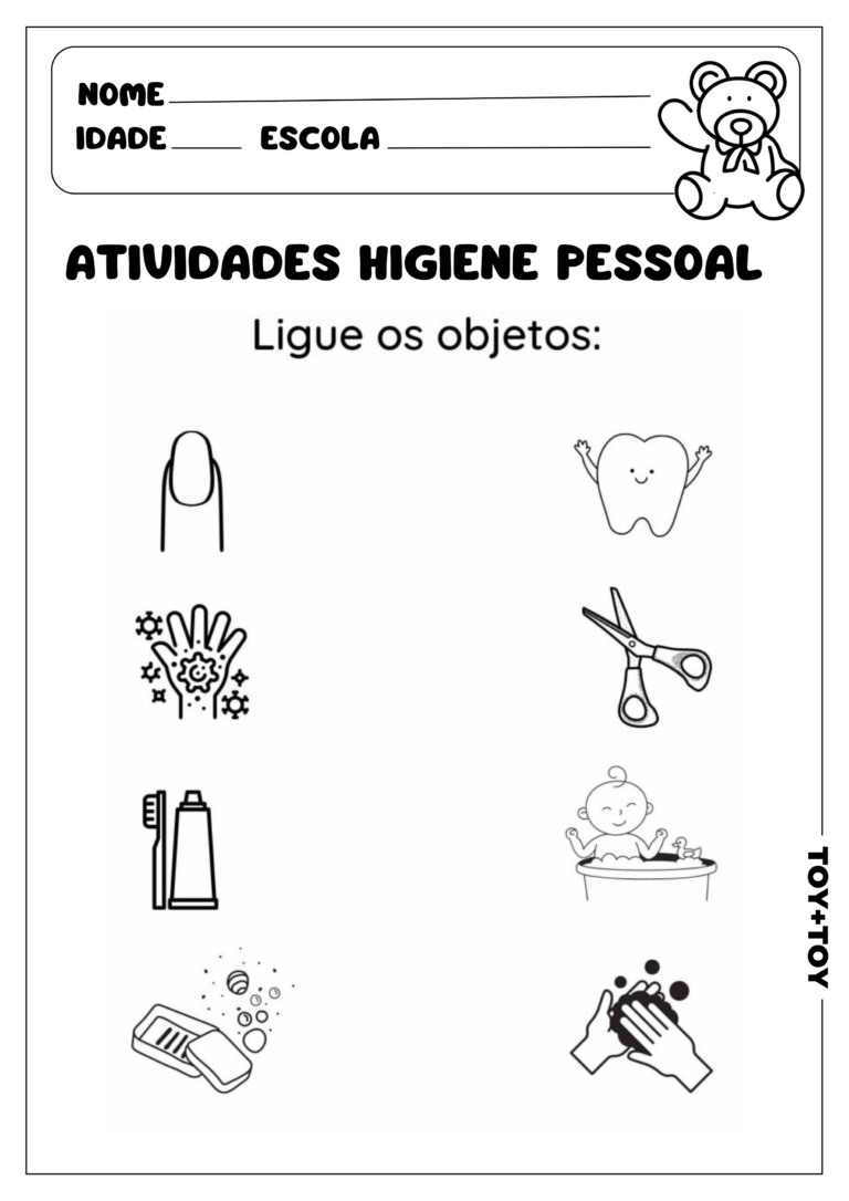 Atividades higiene da criança - TOY + TOY