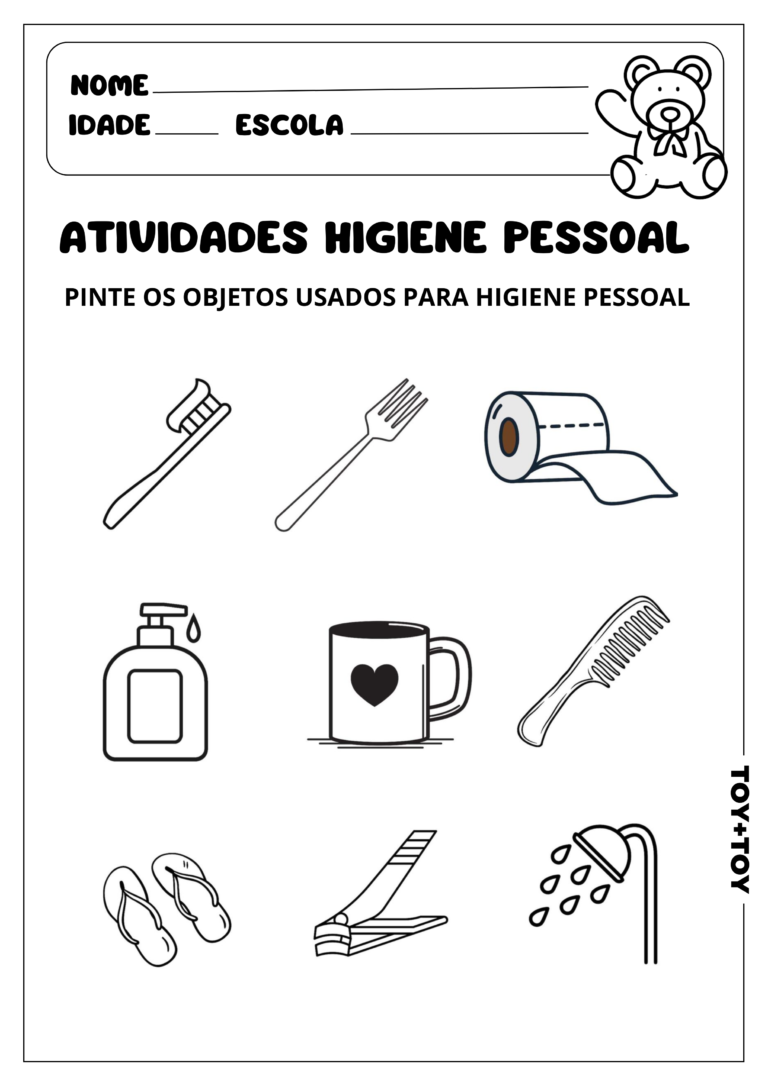 Atividades higiene da criança - TOY + TOY