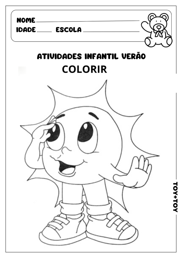 Atividades Infantil verão - TOY + TOY