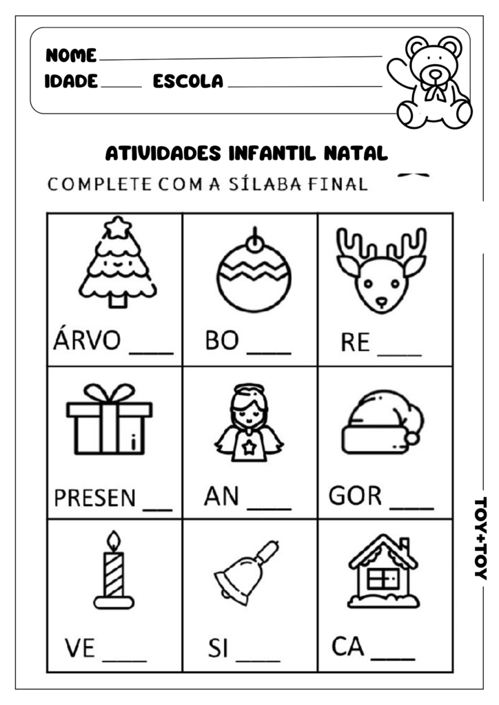 atividade natal